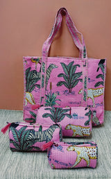 Tote Bag with set of 3 Pouches