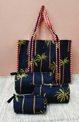Tote Bag with set of 3 Pouch