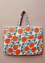Laptop Bag with Handle -100% Cotton with handblock print and cushion support - 13-15 inches