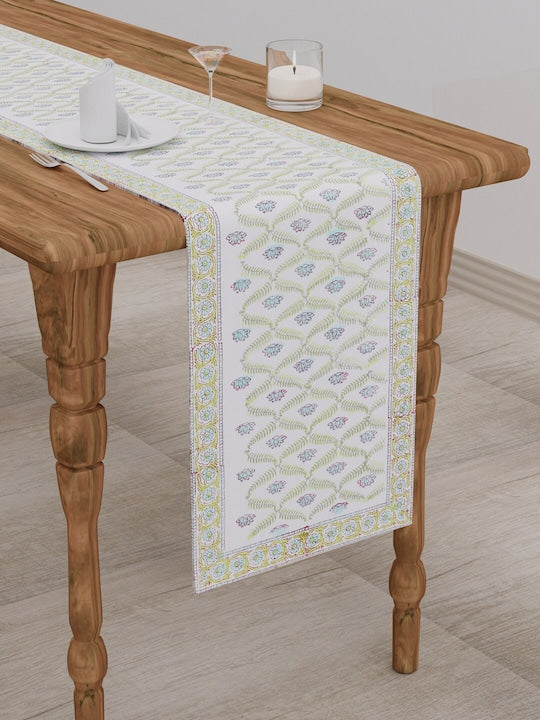 Handblock printed Table runner - 12X70 inch
