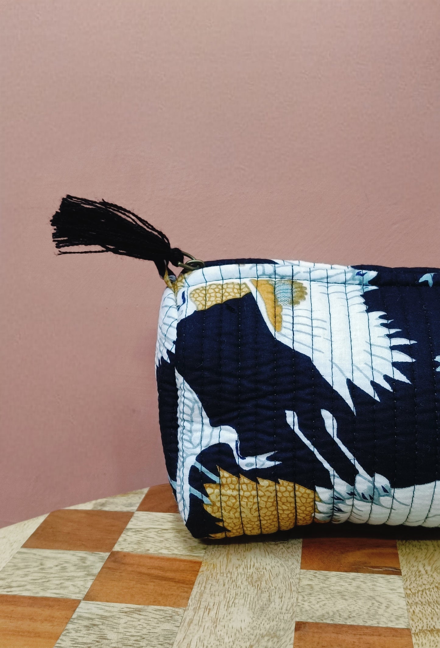 Set of 3 cosmetic bag/pouches with waterproof lining