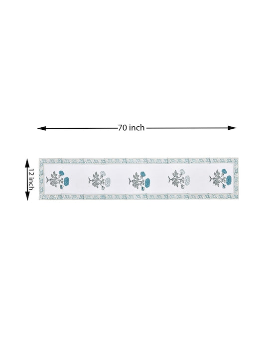 Handblock printed Table runner - 12X70 inch