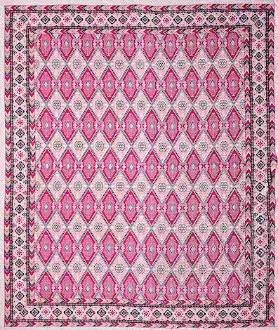 Cotton Double King Bedsheet with 2 Pillow Covers