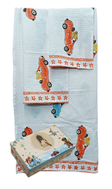 Kids Gift Set - Handblock Printed Towels - 1 Bath + 2 Hand Towels