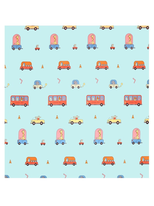 Kids Print Single bedsheet with 1 Pillow Cover