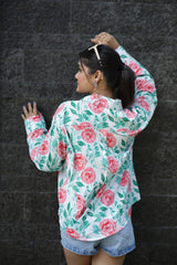 Water Colors Paint 100% Cotton Full Sleeves Women's Shirt