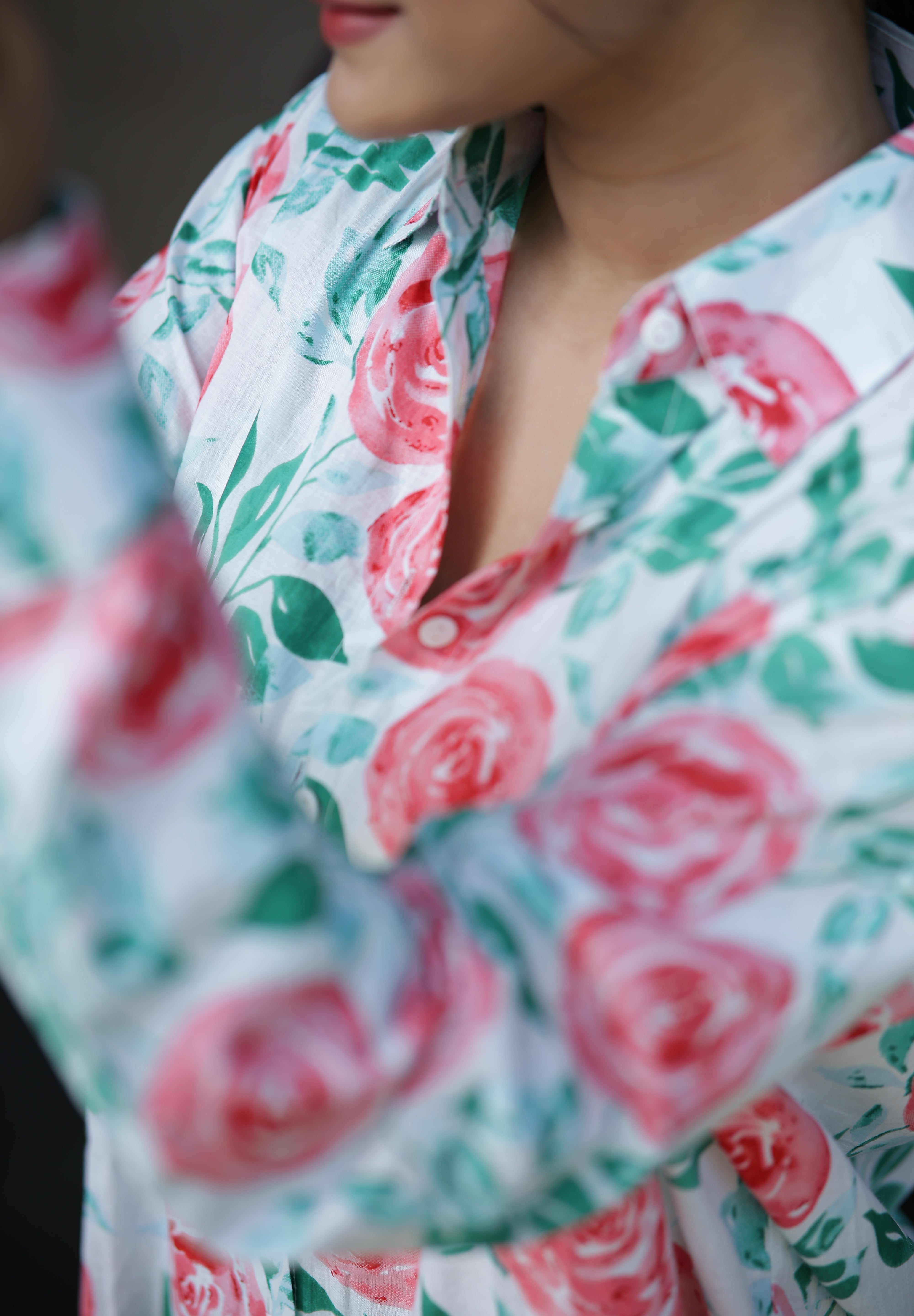Water Colors Paint 100% Cotton Full Sleeves Women's Shirt