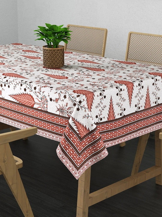 Cotton Floral Print Table Cloth 60X90 Inches - 6 Seater Dining Table