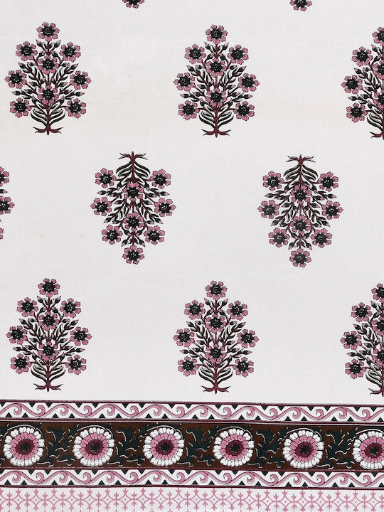 Cotton Floral Print Table Cloth 60X90 Inches - 6 Seater Dining Table