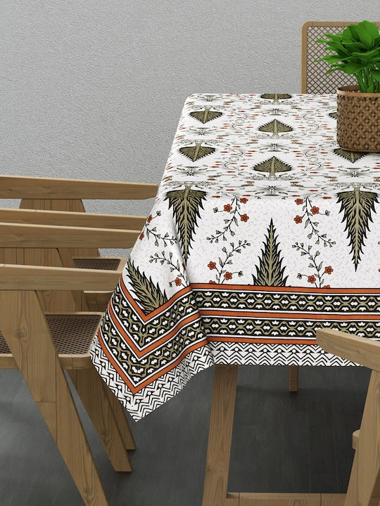 Cotton Floral Print Table Cloth 60X90 Inches - 6 Seater Dining Table