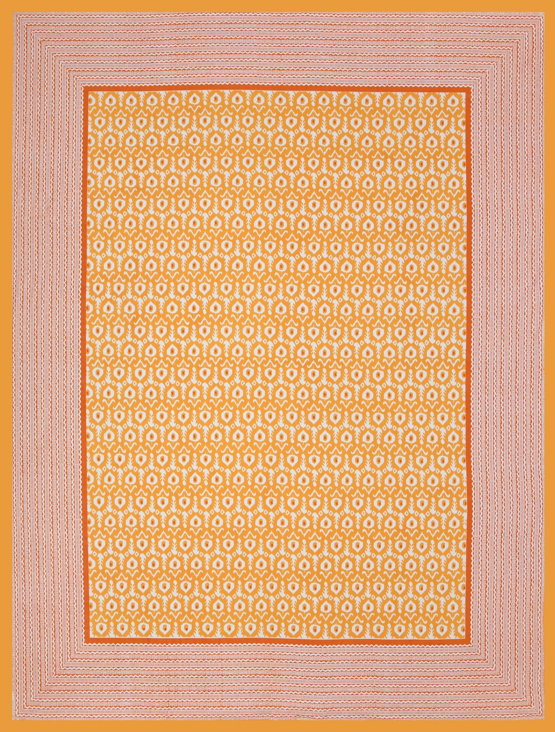 Ikat Print Double King Bedsheet with 2 Pillow Covers