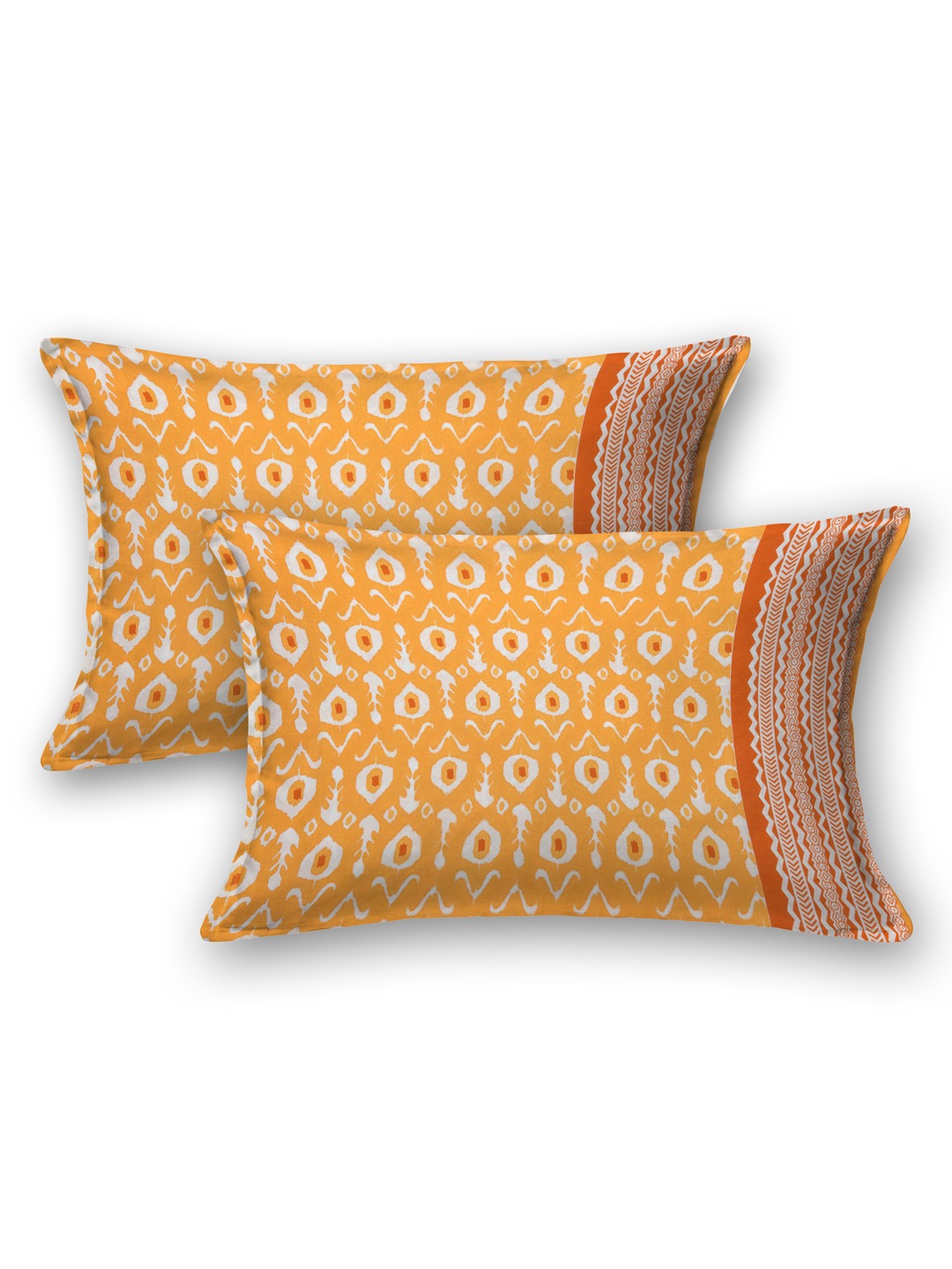 Ikat Print Double King Bedsheet with 2 Pillow Covers