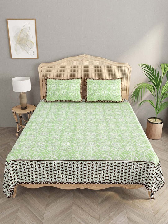 Super King Cotton Bedsheet with 2 Pillow Covers