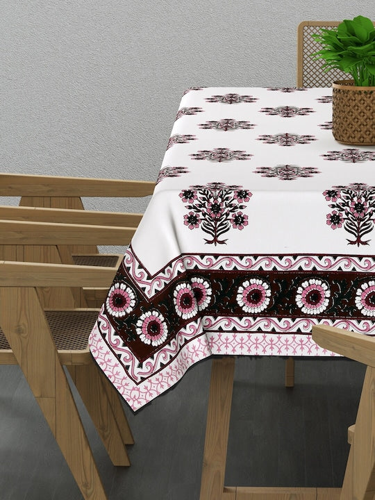 Cotton Floral Print Table Cloth 60X90 Inches - 6 Seater Dining Table