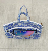 Laptop Bag with Handle -100% Cotton with handblock print and cushion support - 13-15 inches
