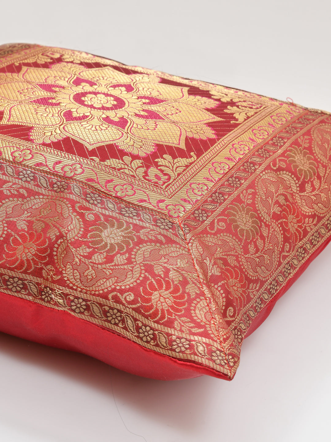 Set of 2 Banarasi Zari Cushion Cover - 16X16 Inches11100815