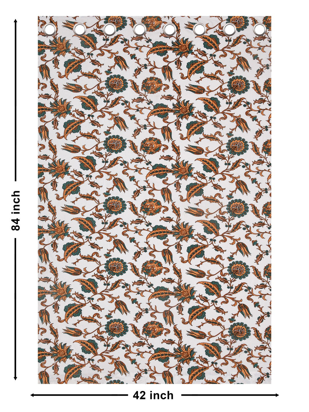 Cotton Ethnic motifs Printed Curtains - Set of 2 - 7X4 feet