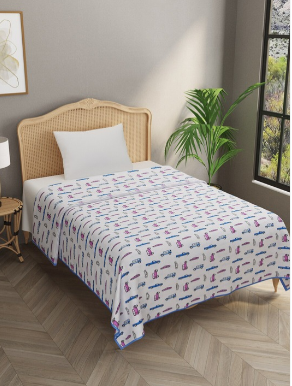 60X90 Inches Reversible Kids Print Dohar/AC Blanket with Flannel Sheeting-04