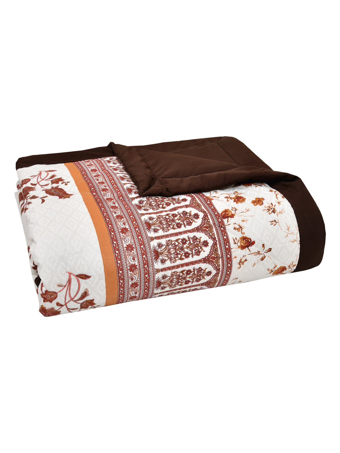 Floral Print Double Bed Cotton Reversible Comforter