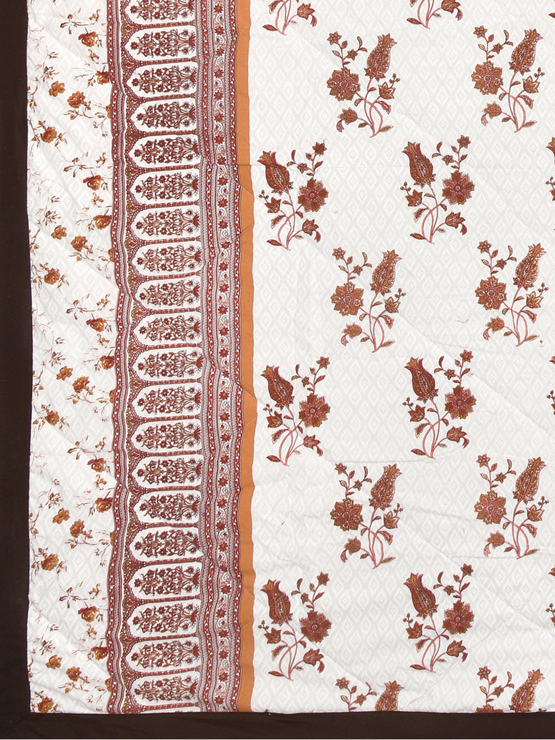 Floral Print Double Bed Cotton Reversible Comforter