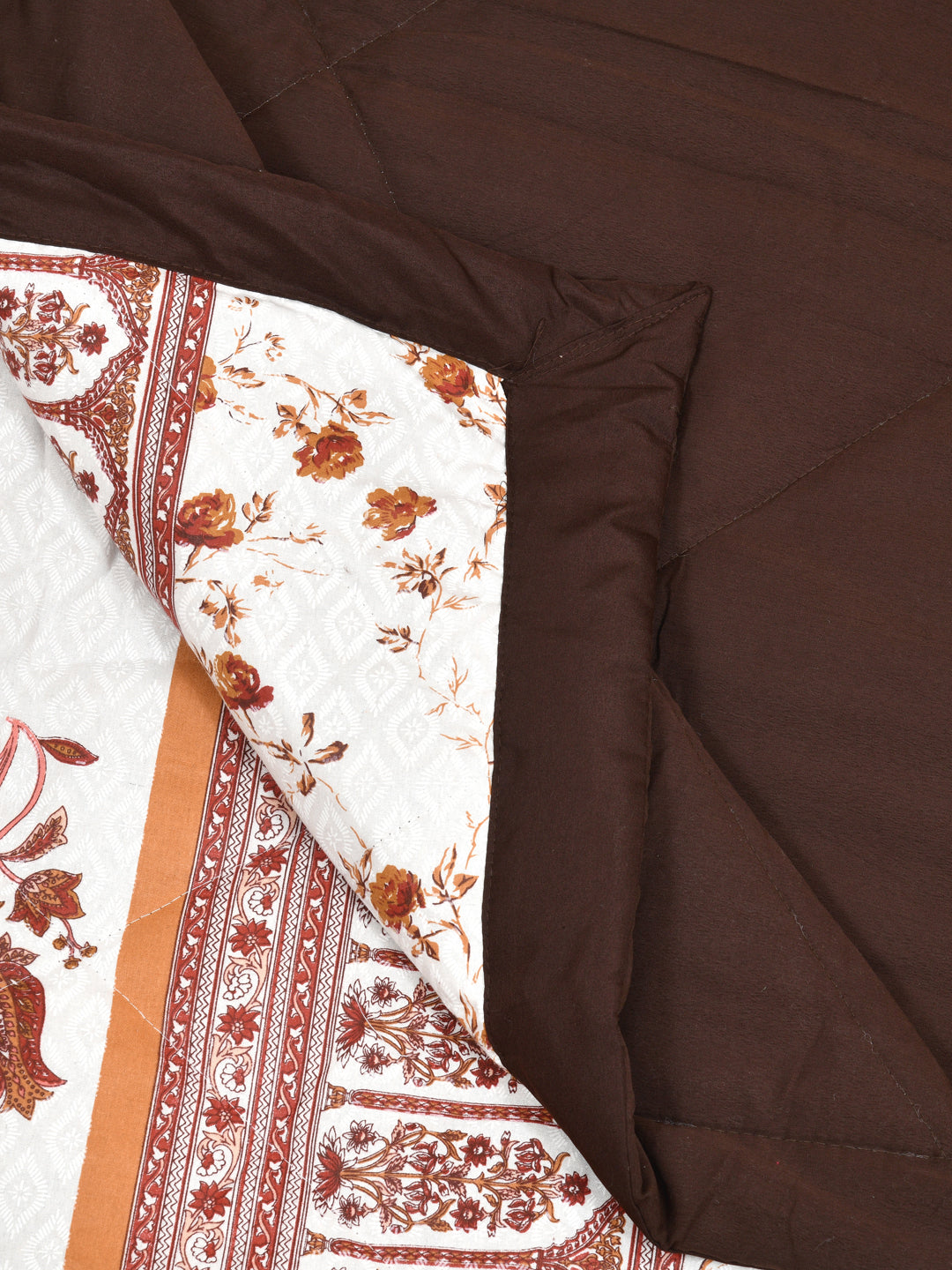 Floral Print Double Bed Cotton Reversible Comforter