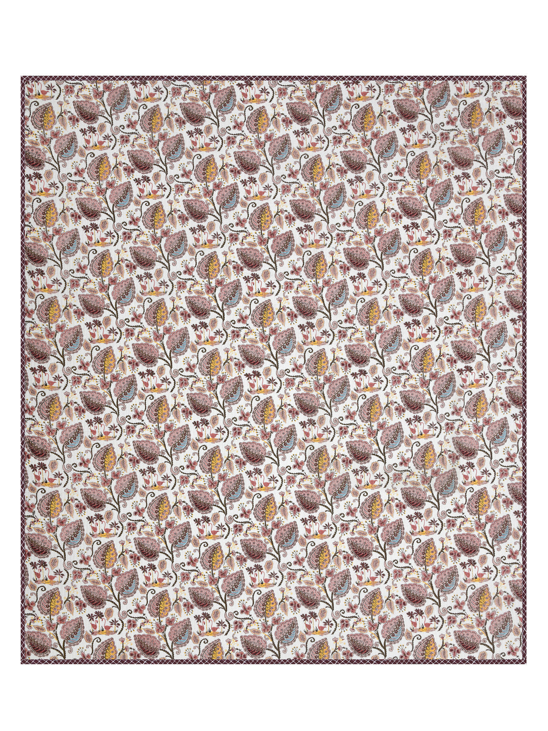 Quilted Floral Printed Reversible Bedcover with 2 Pillow Covers