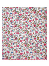 Quilted Floral Printed Reversible Bedcover with 2 Pillow Covers