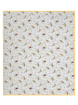 Quilted Floral Printed Reversible Bedcover with 2 Pillow Covers