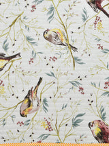 Quilted Floral Printed Reversible Bedcover with 2 Pillow Covers