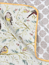 Quilted Floral Printed Reversible Bedcover with 2 Pillow Covers