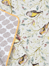 Quilted Floral Printed Reversible Bedcover with 2 Pillow Covers