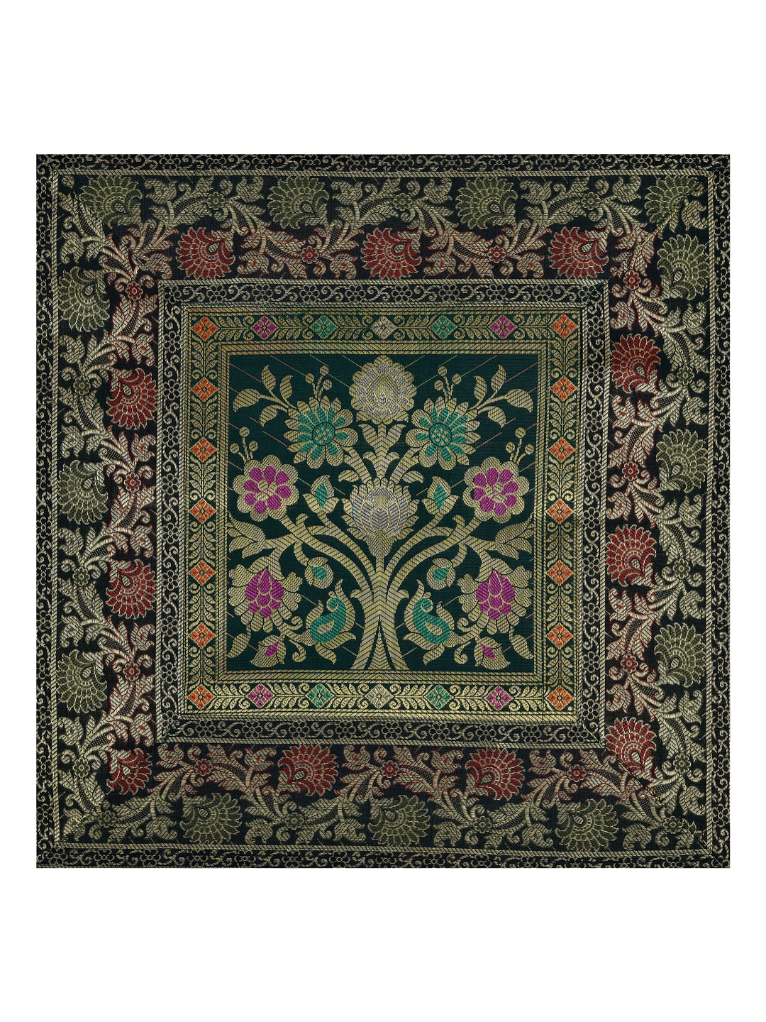 Set of 2 Banarasi Cushion Cover - 16 Inches