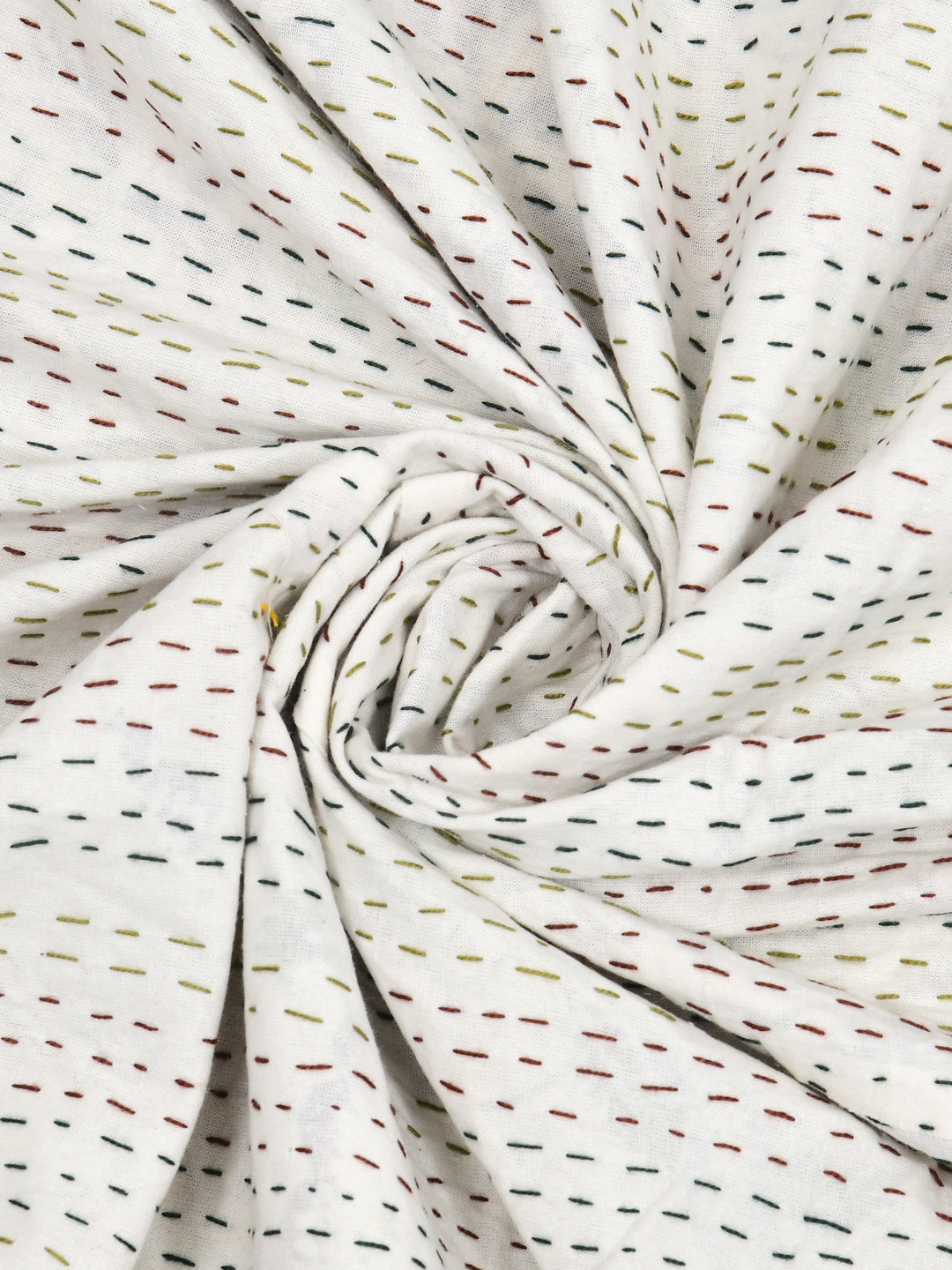 Handblock printed Kantha Bedcover