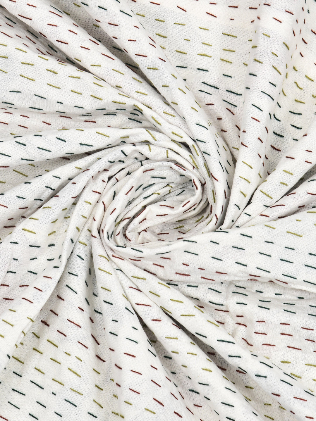 Handblock printed Kantha Bedcover