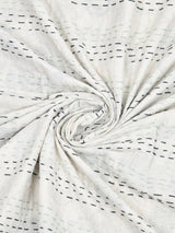 Handblock printed Kantha Bedcover