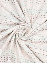 Handblock printed Kantha Bedcover