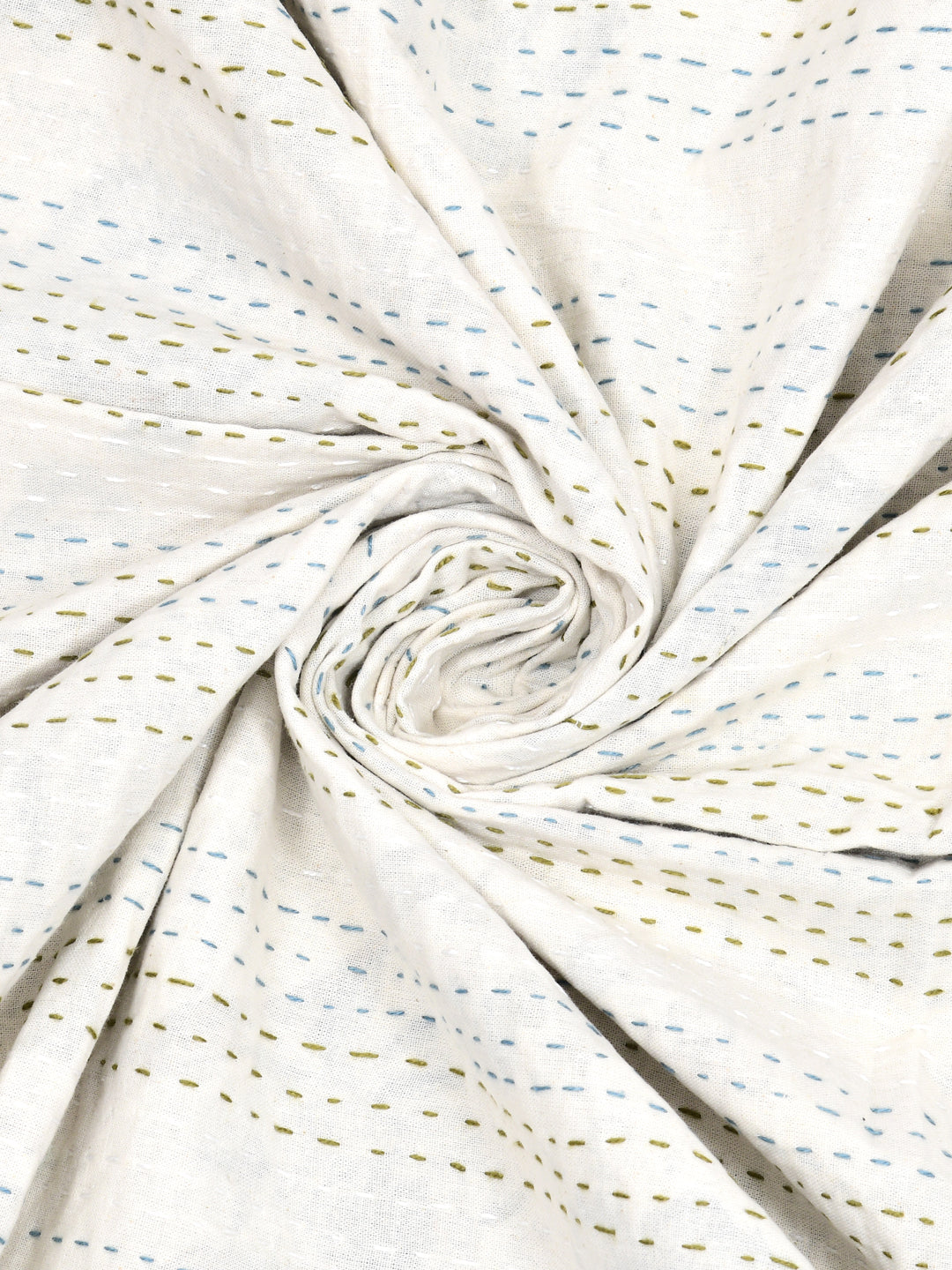 Handblock printed Kantha Bedcover