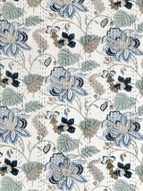 Handblock printed Kantha Bedcover