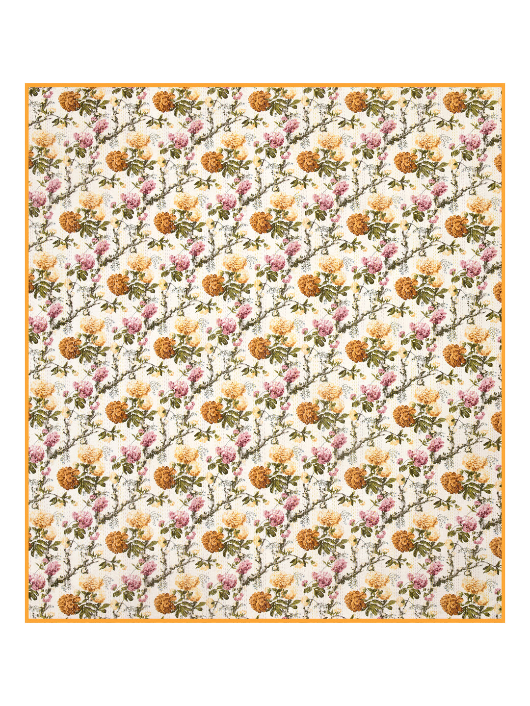 Handblock printed Kantha Bedcover