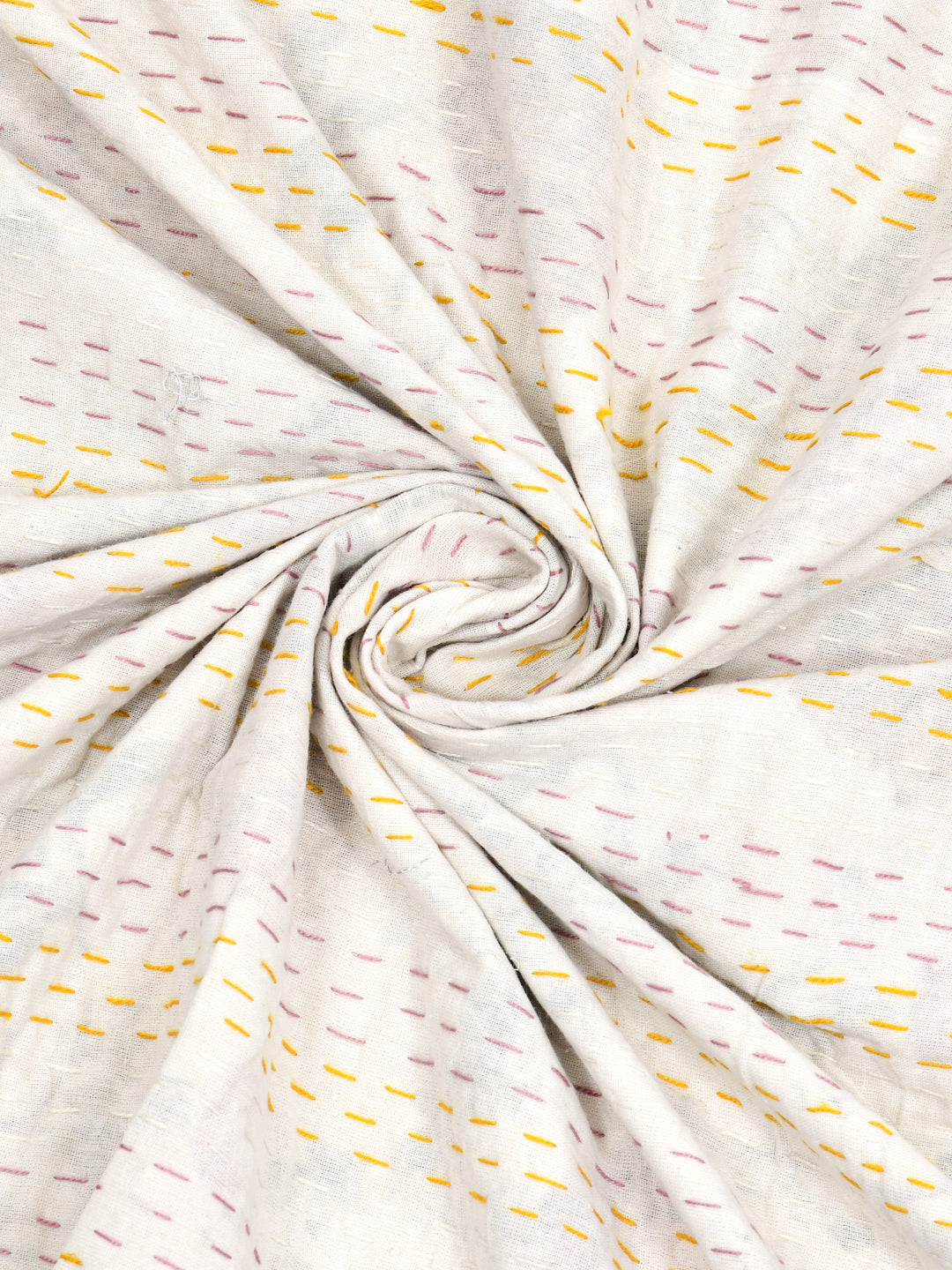 Handblock printed Kantha Bedcover