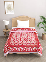Floral Printed Single Bed Cotton Quilt with cotton filling