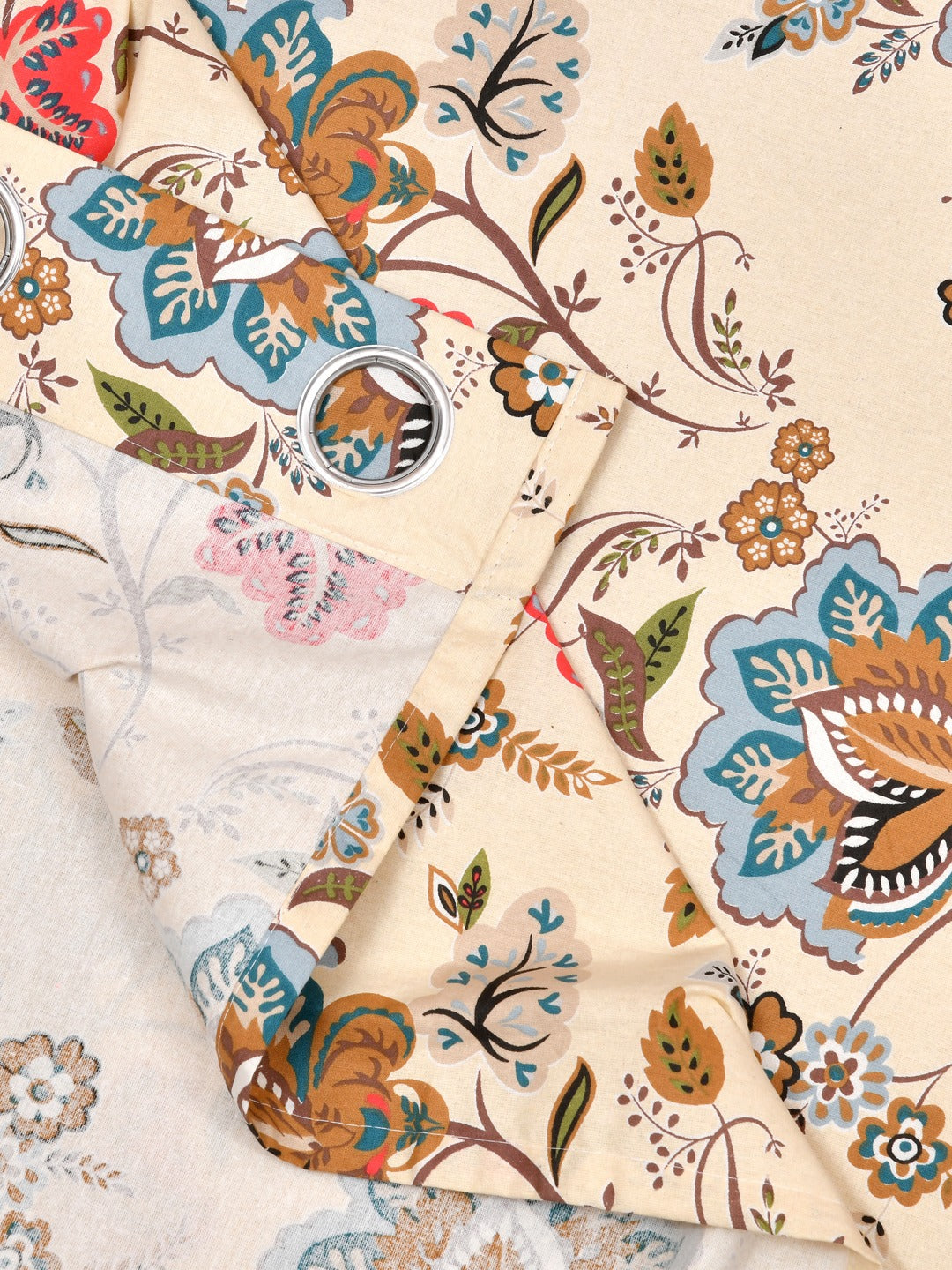 Cotton Ethnic motifs Printed Door Curtains - Set of 2 - 9X4 feet