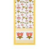 Handblock Printed Canvas Cotton Table Runner With Set Of 6 Mats