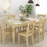 Handblock Printed Canvas Cotton Table Runner With Set Of 6 Mats