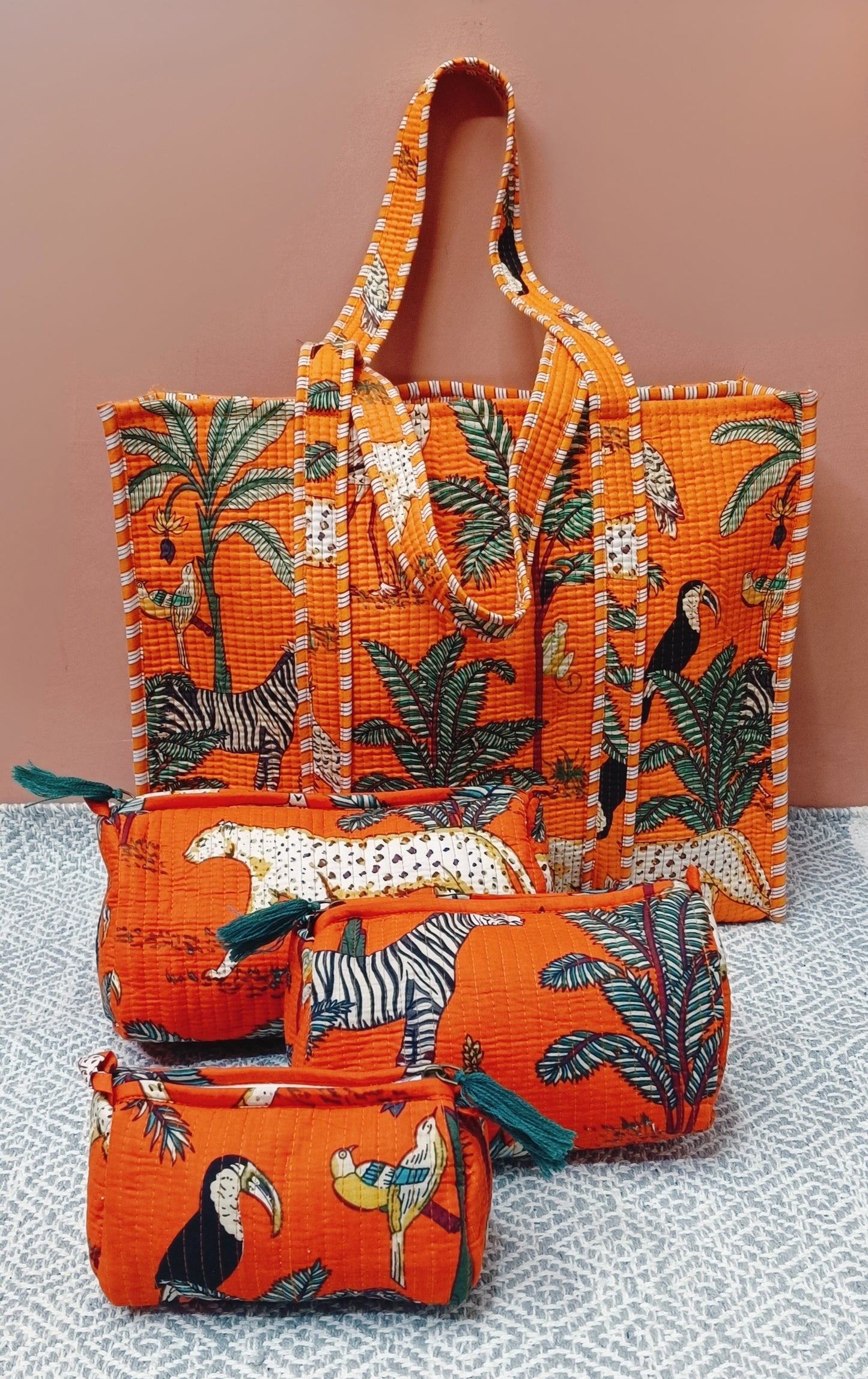 Tote Bag with set of 3 Pouches
