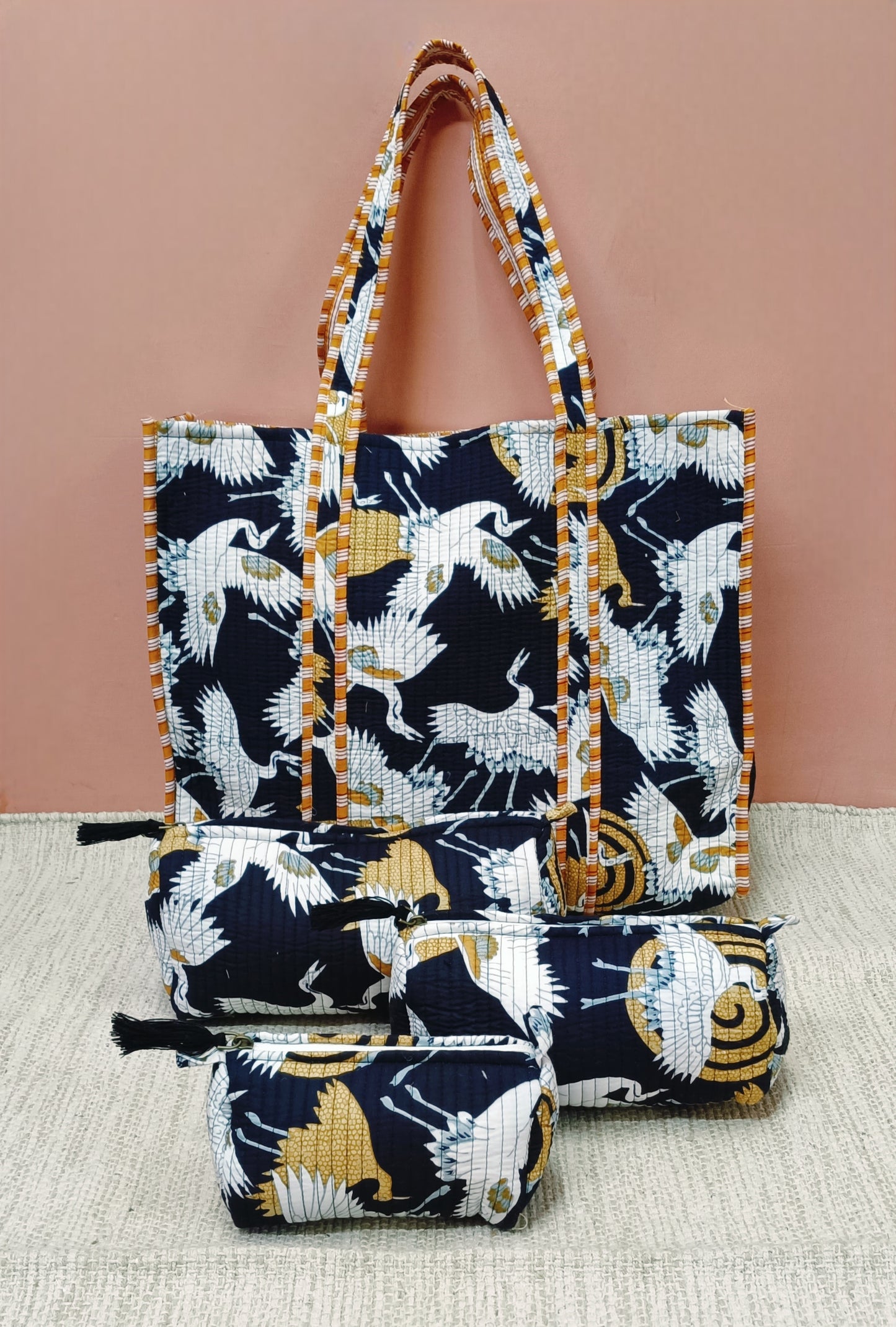 Tote Bag with set of 3 Pouches