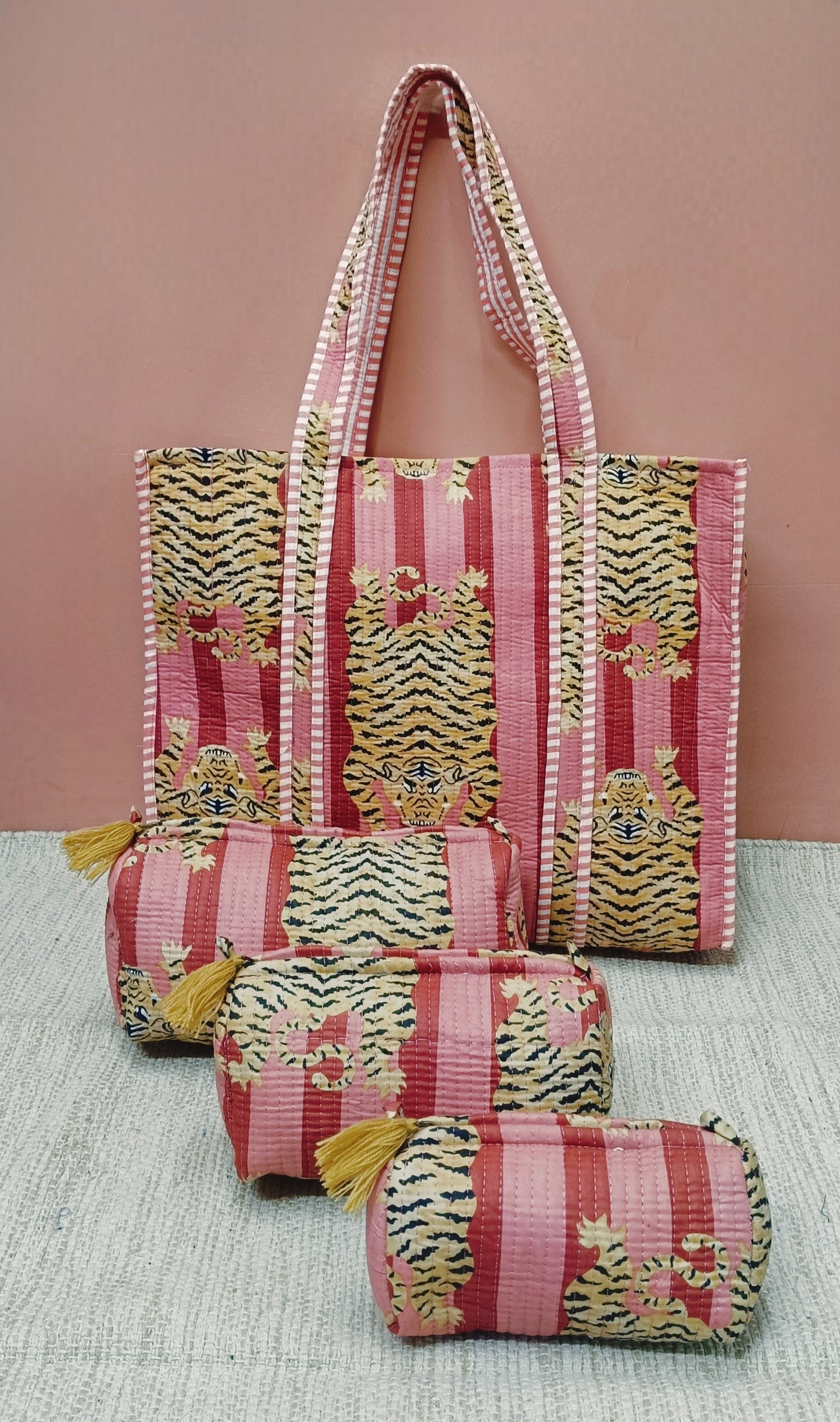 Tote Bag with set of 3 Pouches