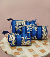 Set of 3 cosmetic bag/pouches with waterproof lining