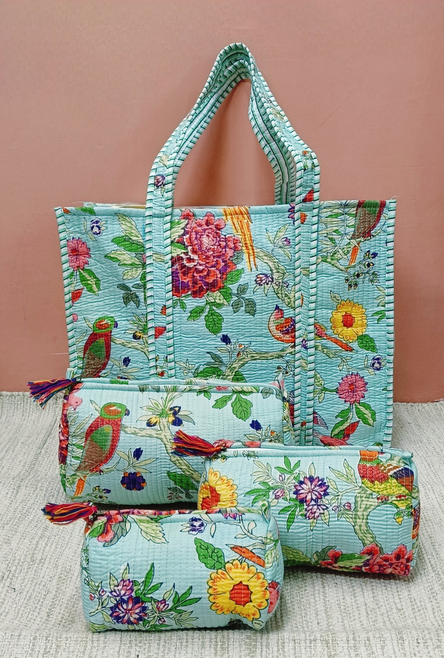 Tote Bag with set of 3 Pouches