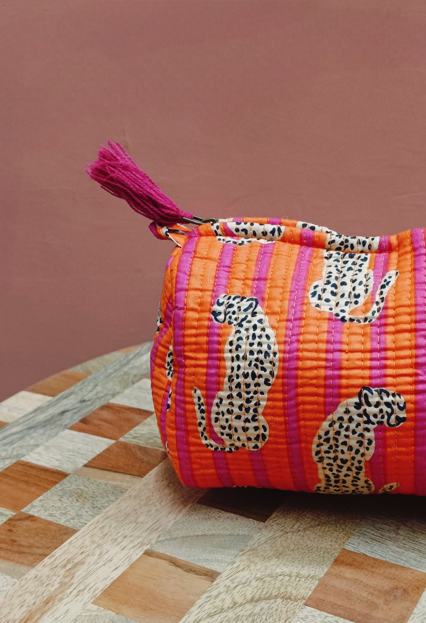 Set of 3 cosmetic bag/pouches with waterproof lining